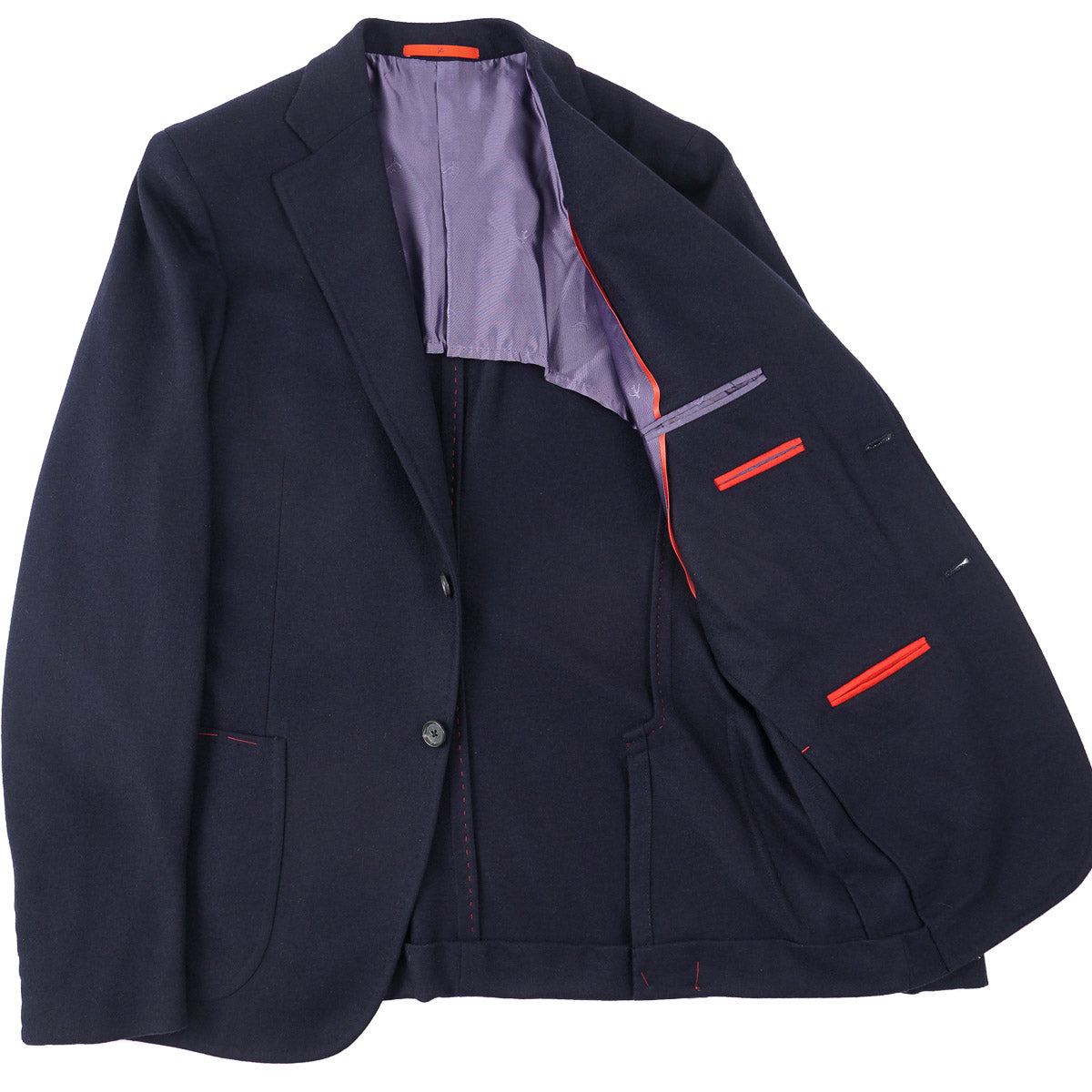 Isaia Flannel Jersey Cashmere Sport Coat