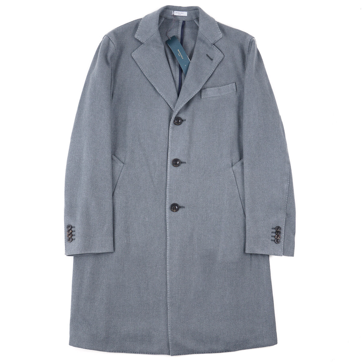 Boglioli Garment-Washed Wool Overcoat