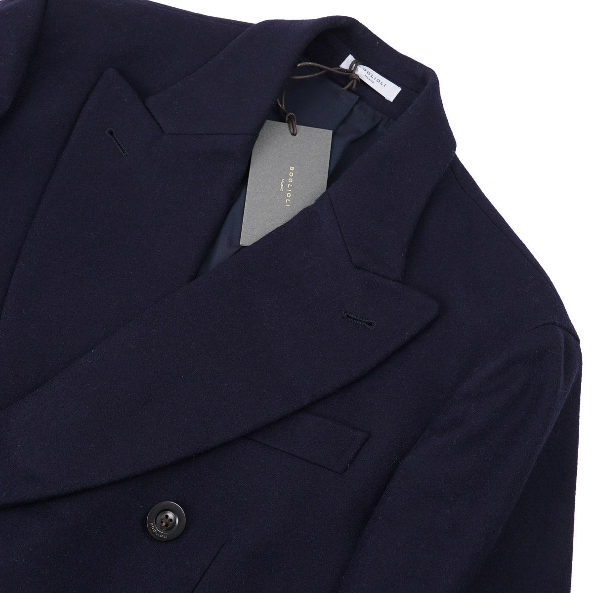 Boglioli Double-Breasted Wool Overcoat