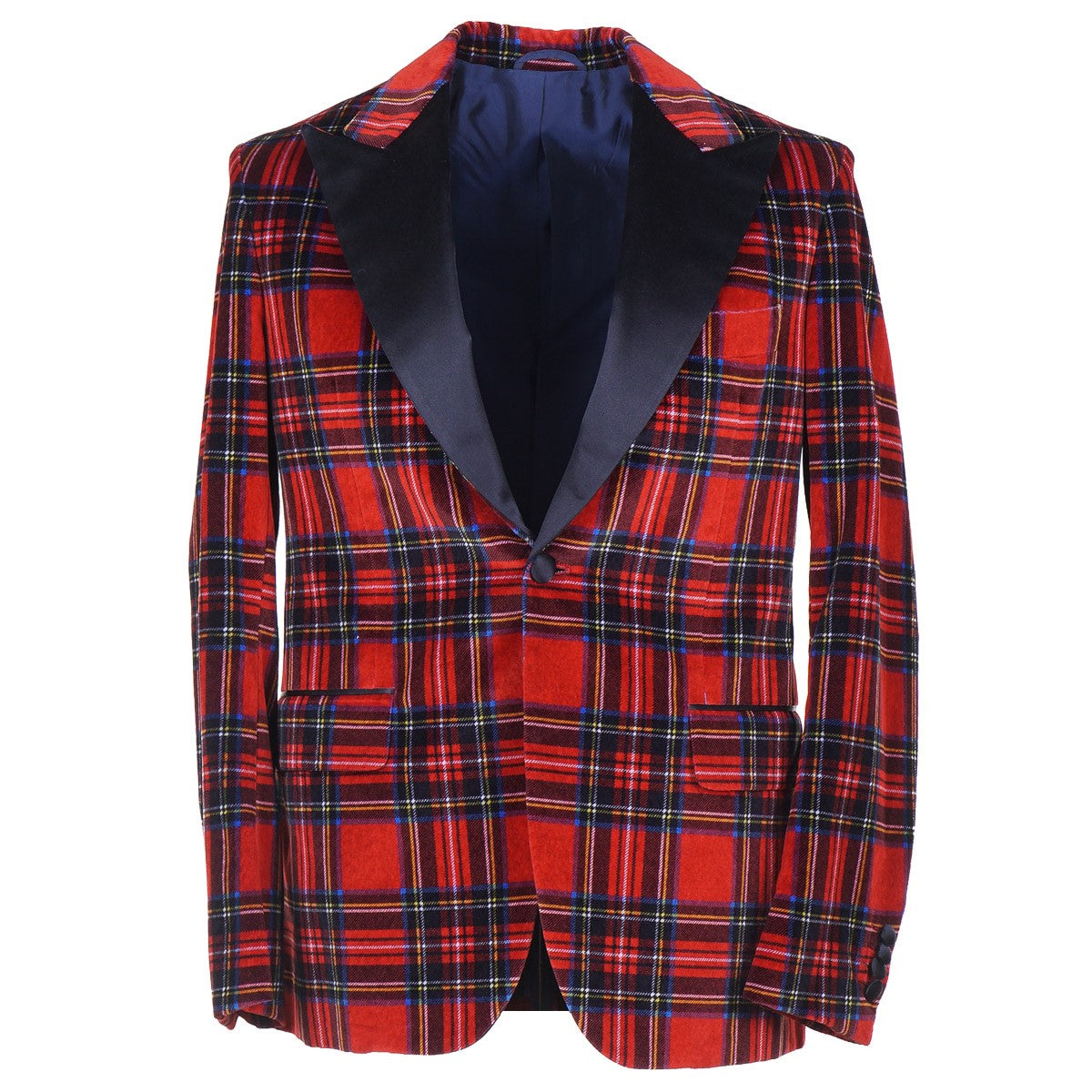 Sartorio Tartan Plaid Velvet Dinner Jacket - Top Shelf Apparel
