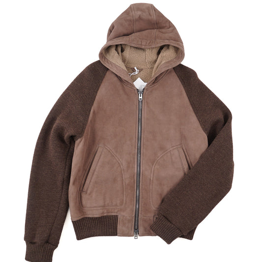 Manto Shearling Leather Hooded Jacket