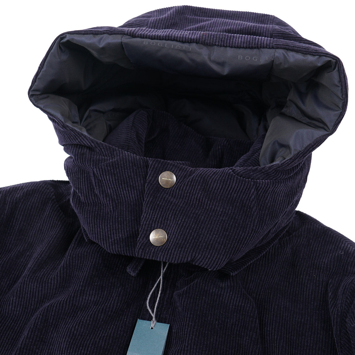 Boglioli Corduroy Hooded Down Jacket