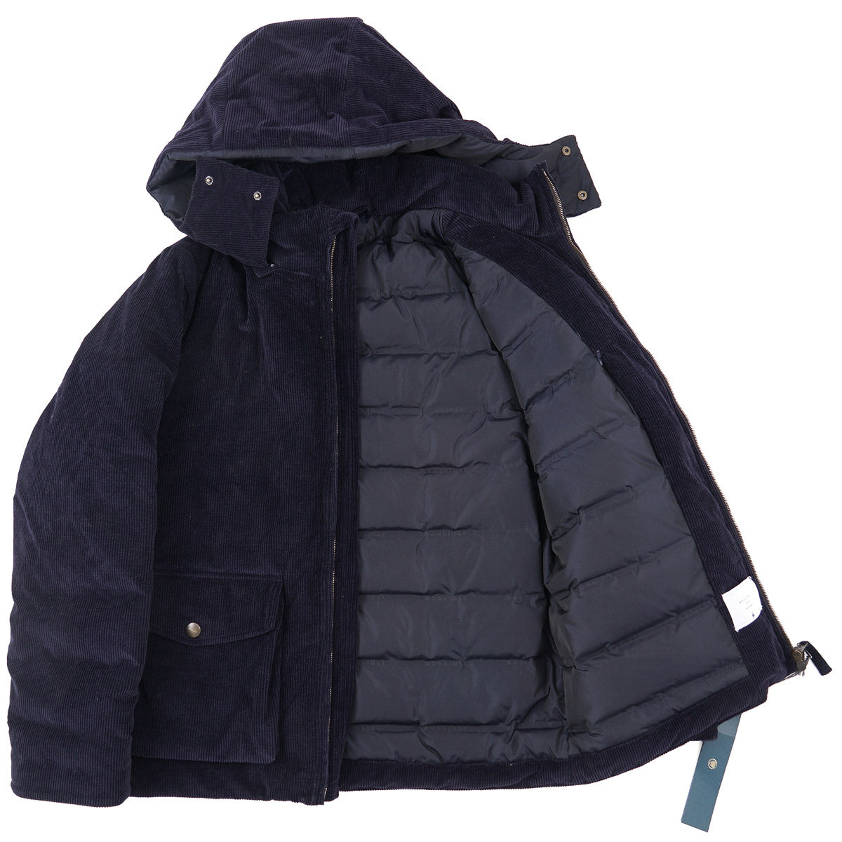 Boglioli Corduroy Hooded Down Jacket