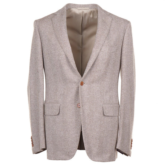 Sartoria Partenopea Herringbone Cashmere Sport Coat
