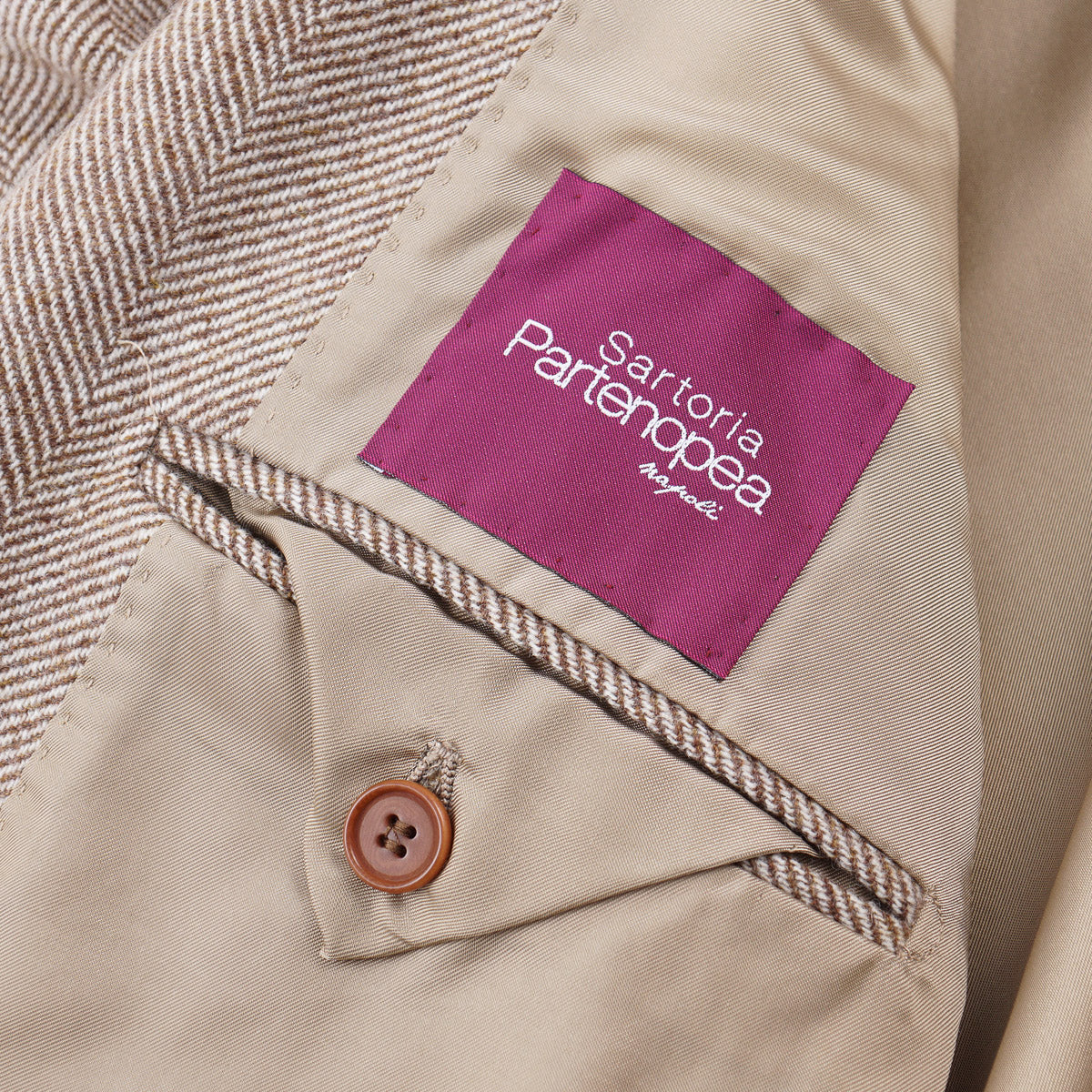 Sartoria Partenopea Herringbone Cashmere Sport Coat