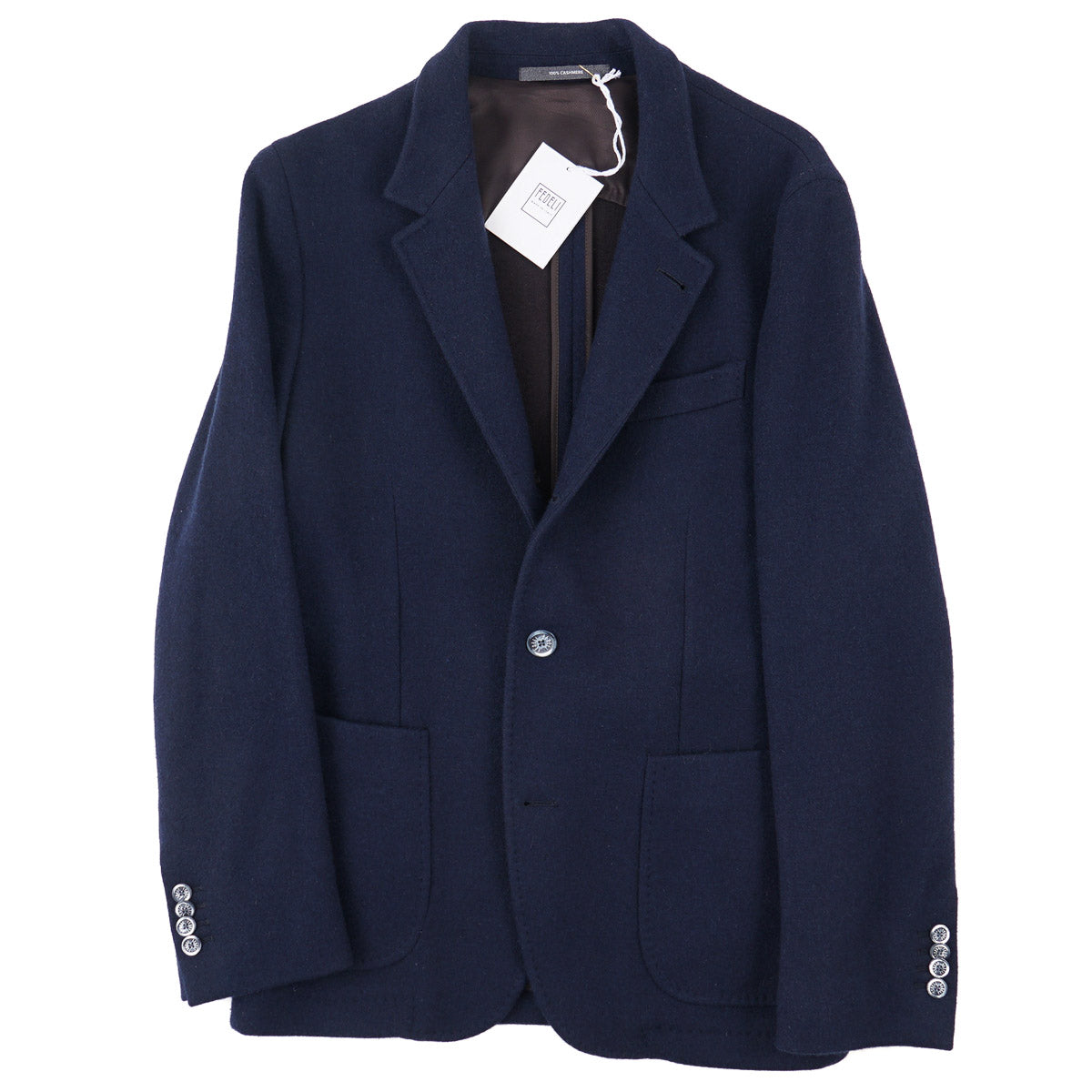 Fedeli Unstructured Flannel Cashmere Blazer