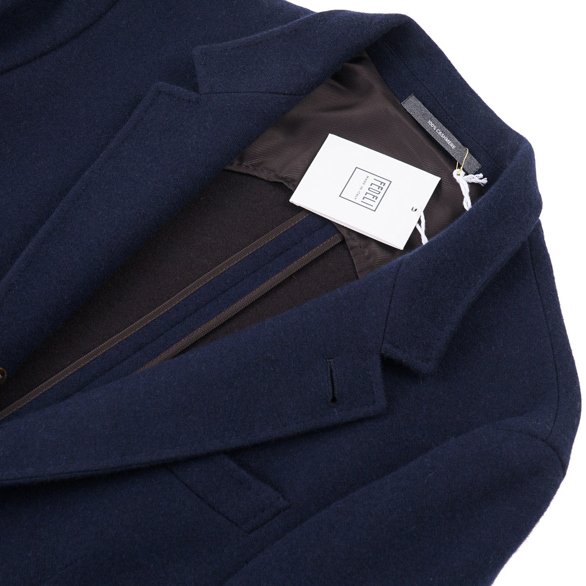 Fedeli Unstructured Flannel Cashmere Blazer