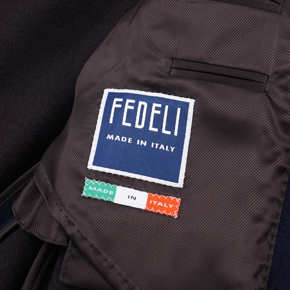 Fedeli Unstructured Flannel Cashmere Blazer