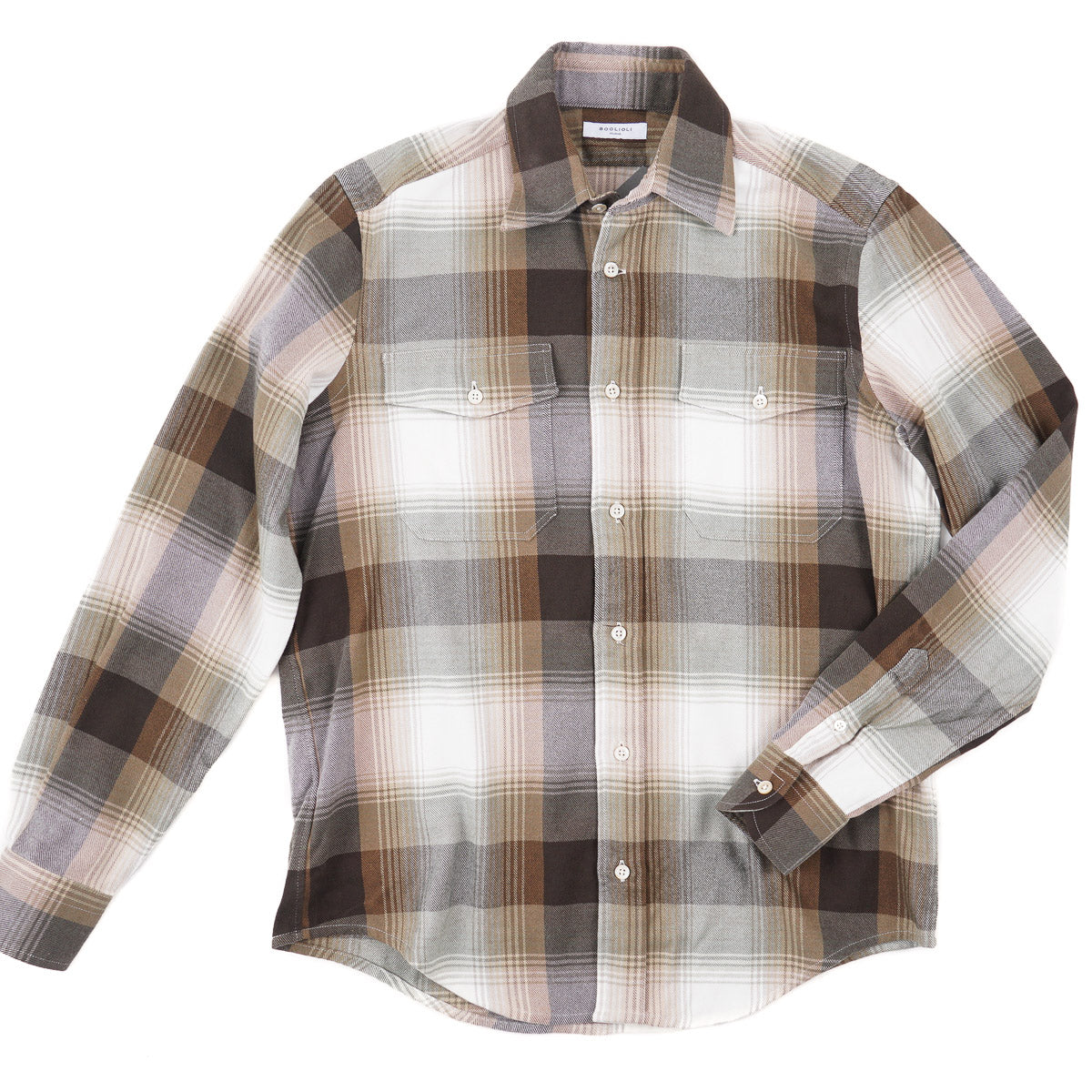 Boglioli Soft Flannel Cotton Overshirt