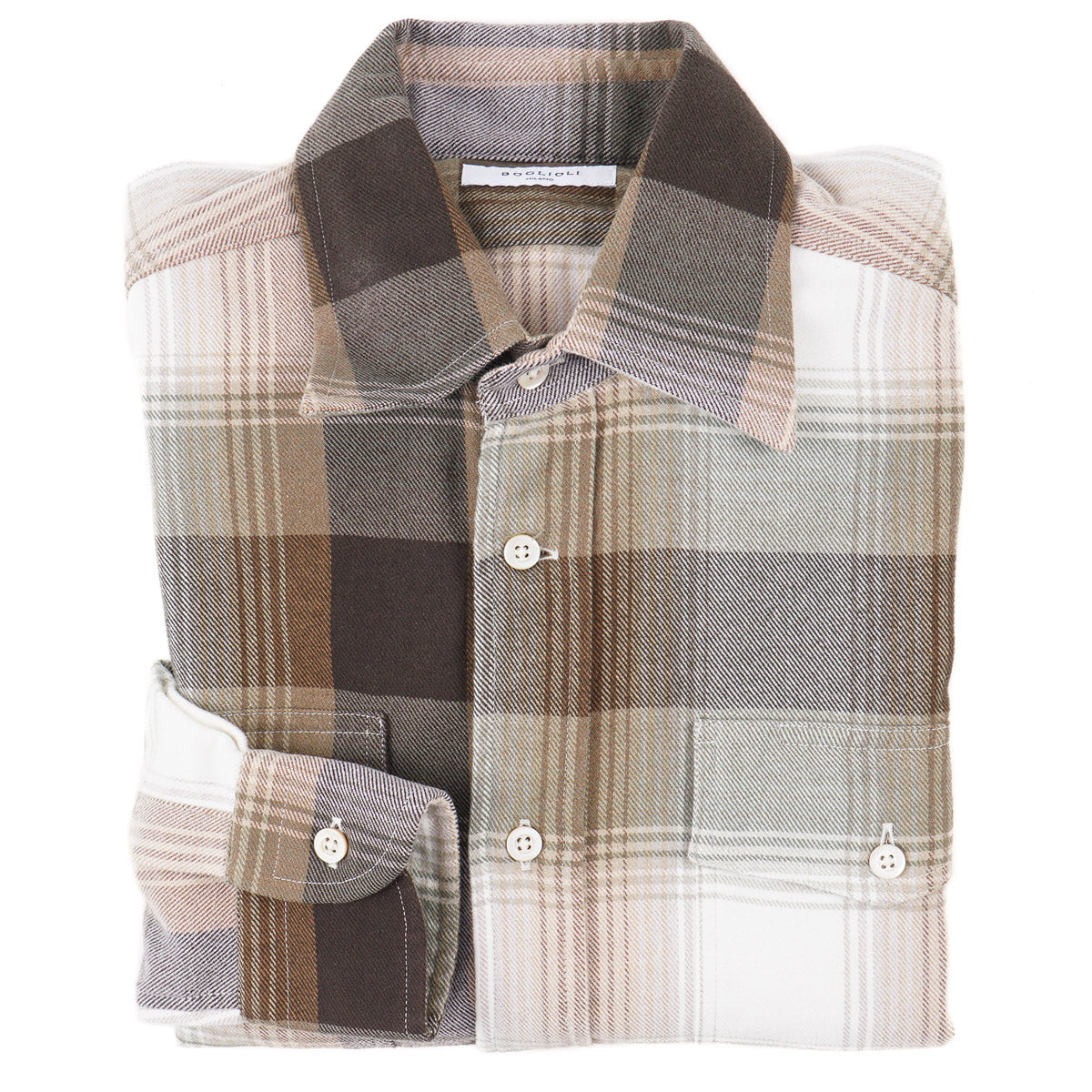 Boglioli Soft Flannel Cotton Overshirt