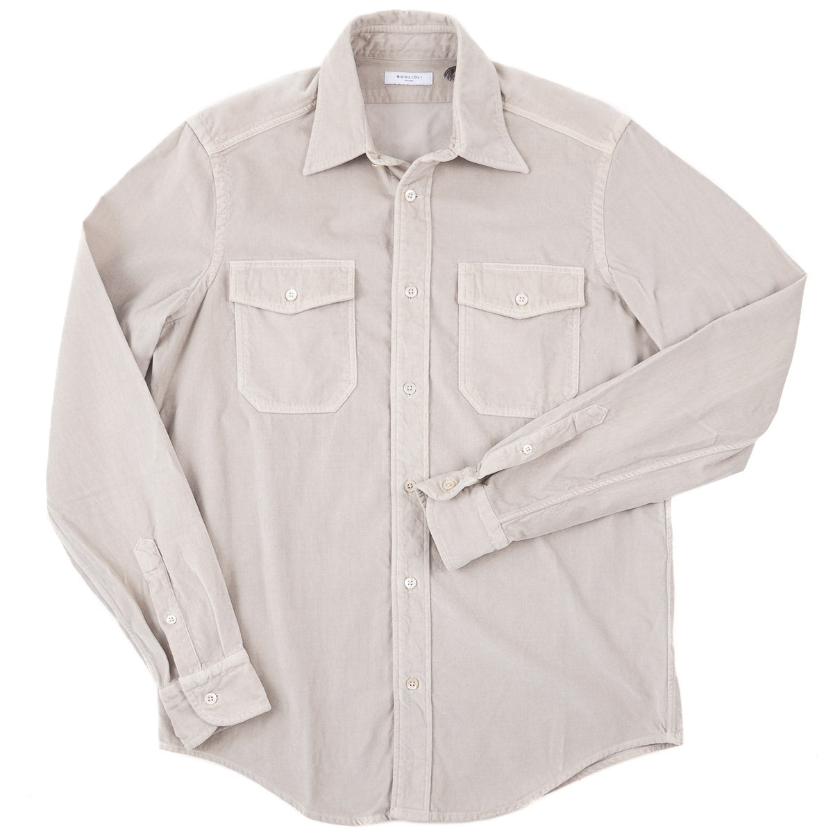 Boglioli Brushed Velvet Cotton Overshirt