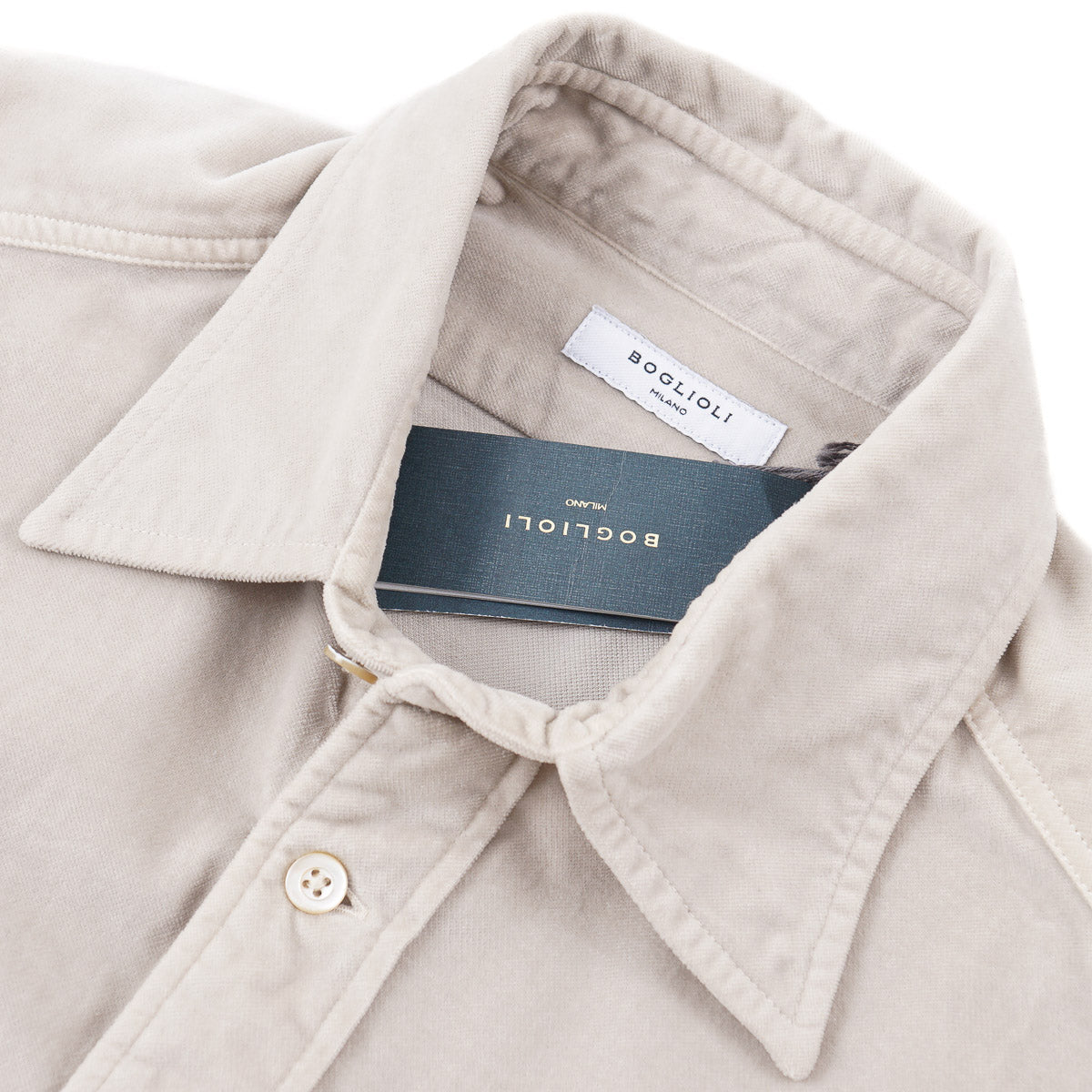 Boglioli Brushed Velvet Cotton Overshirt