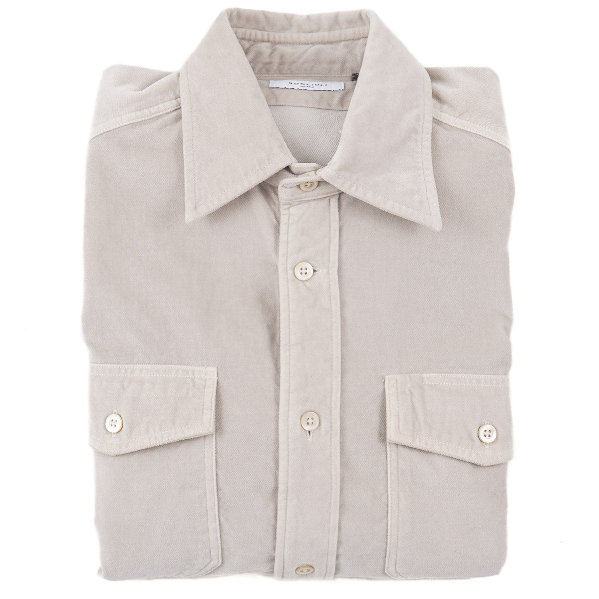 Boglioli Brushed Velvet Cotton Overshirt
