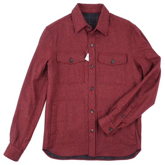 Isaia Flannel Wool-Cashmere Overshirt