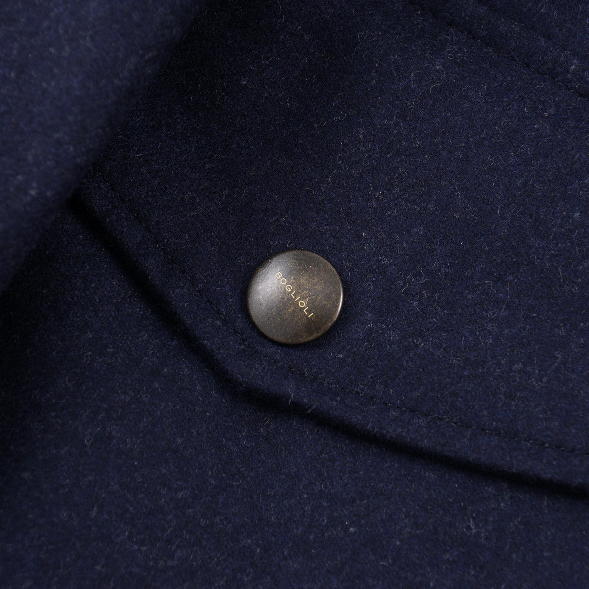 Boglioli Flannel Wool Hooded Down Jacket