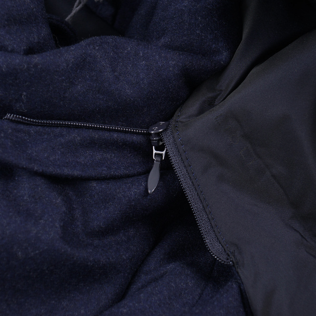 Boglioli Flannel Wool Hooded Down Jacket