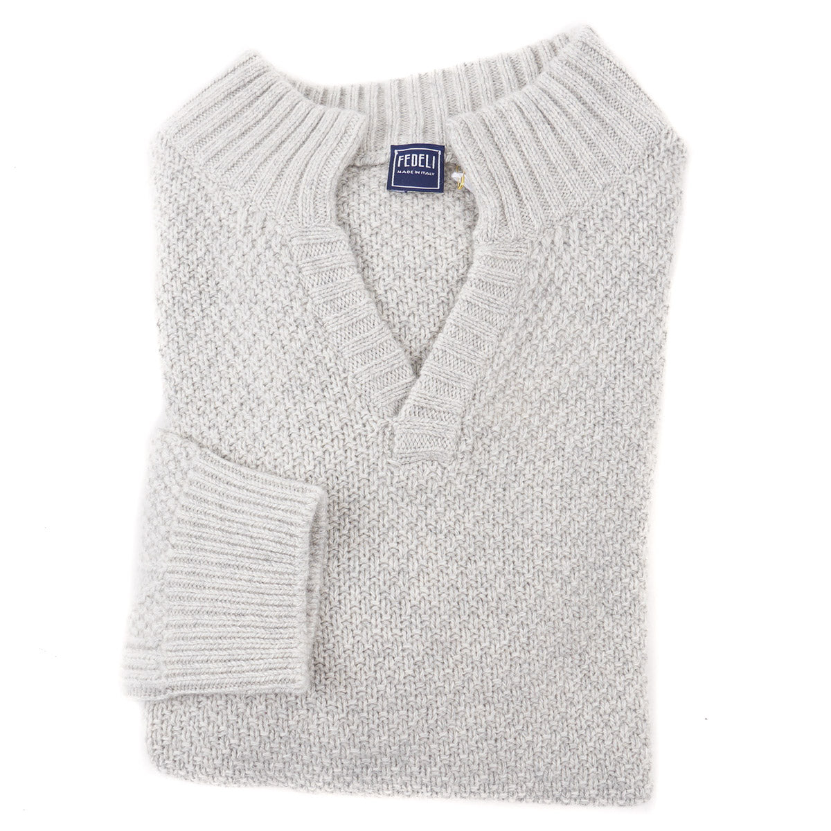 Fedeli Patterned Knit Cashmere Sweater - Top Shelf Apparel