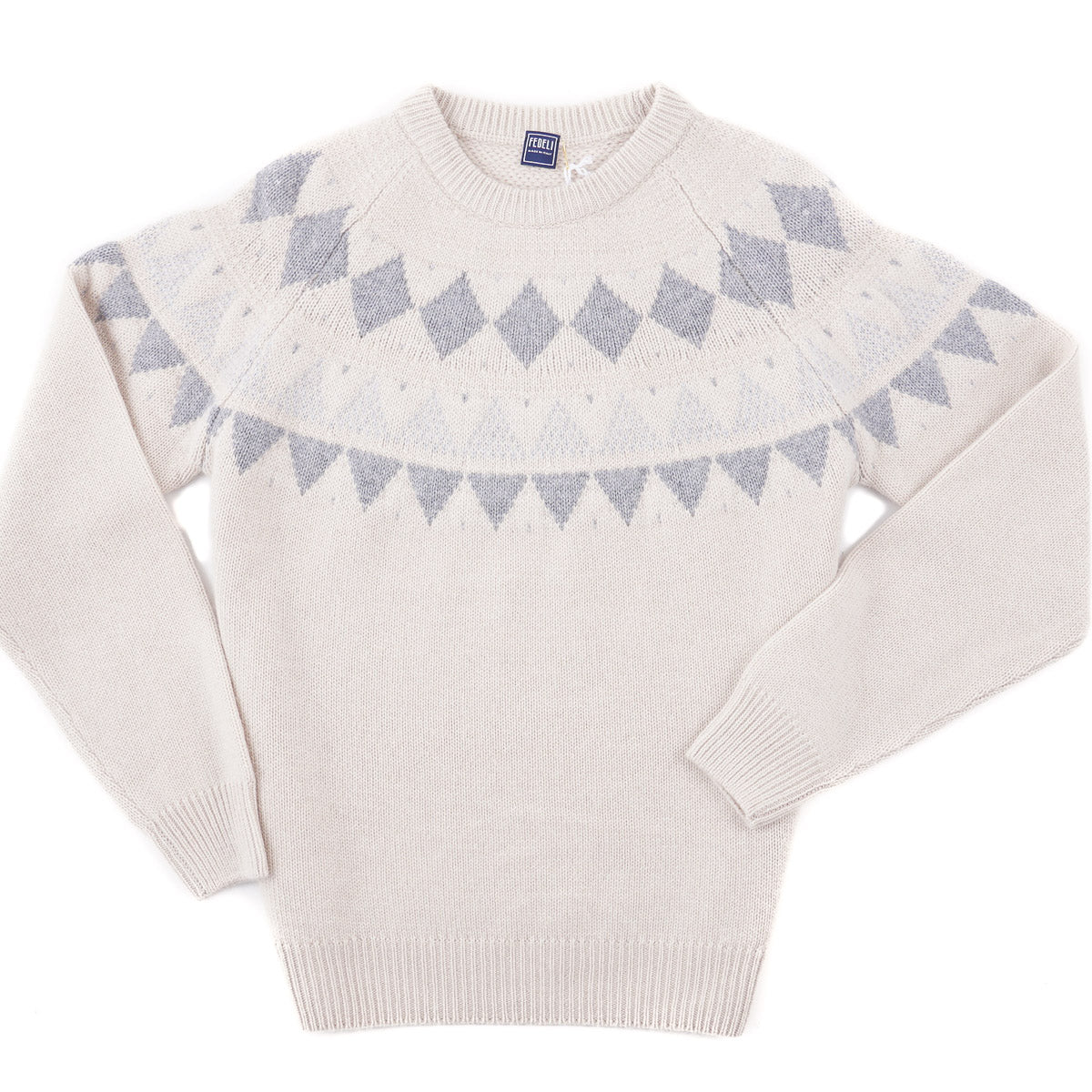 Fedeli Jacquard Knit Cashmere Sweater - Top Shelf Apparel