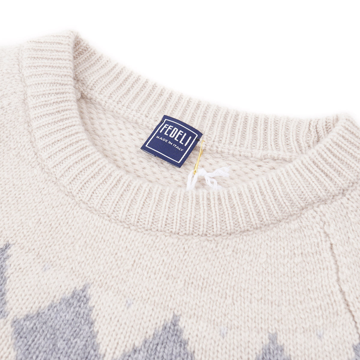 Fedeli Jacquard Knit Cashmere Sweater - Top Shelf Apparel