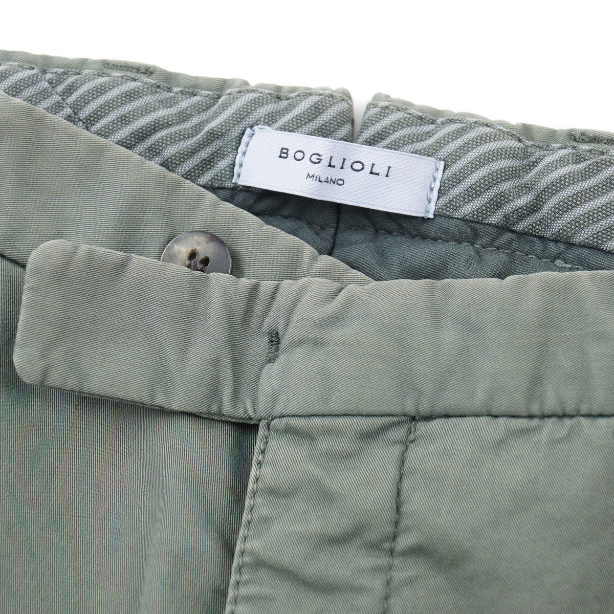 Boglioli Tailored-Fit Twill Cotton Pants