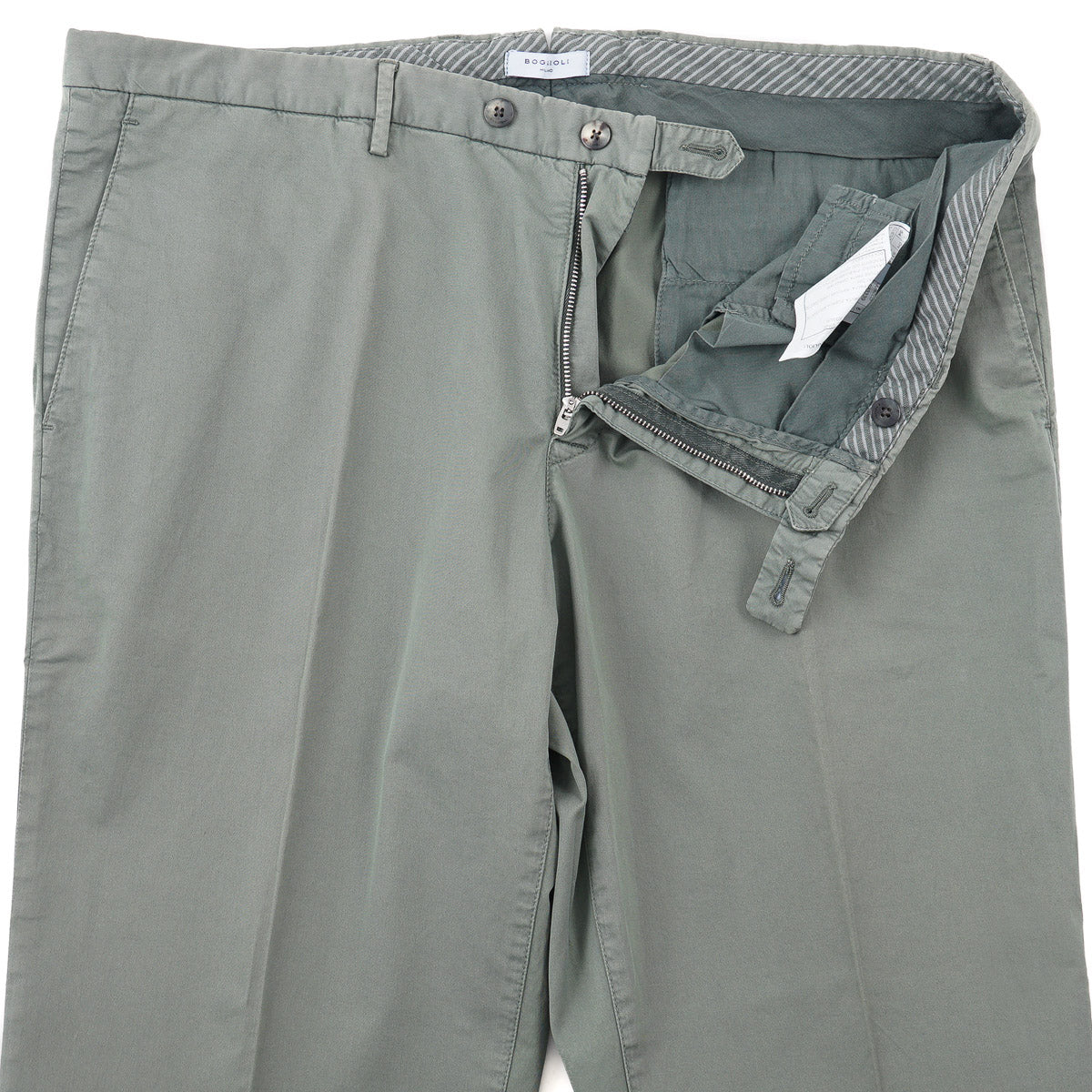 Boglioli Tailored-Fit Twill Cotton Pants