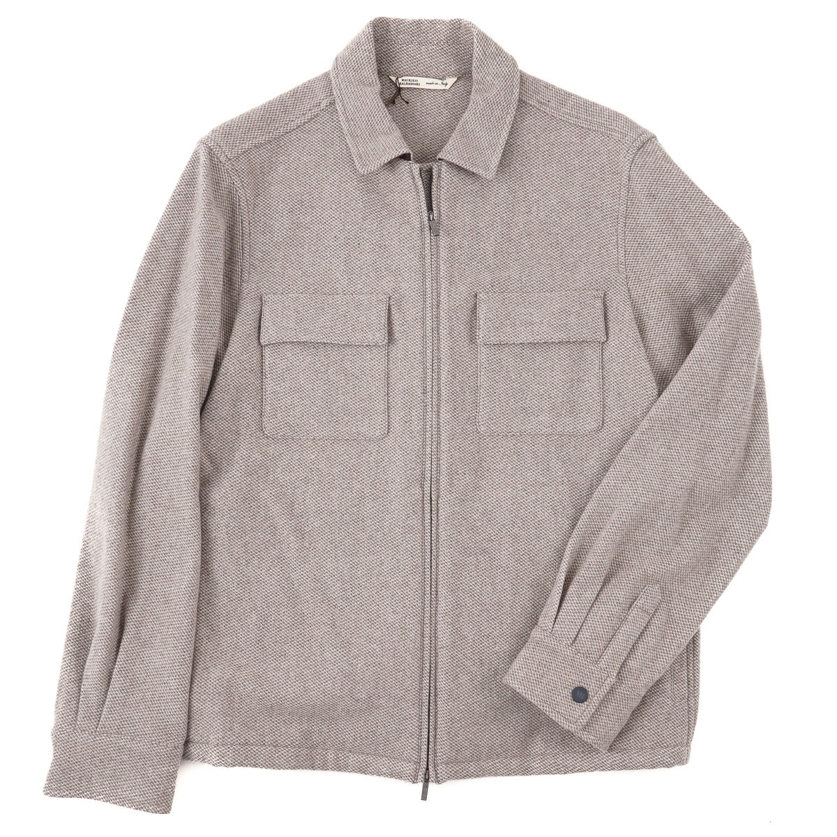 Maurizio Baldassari Wool-Cashmere Zip Jacket - Top Shelf Apparel