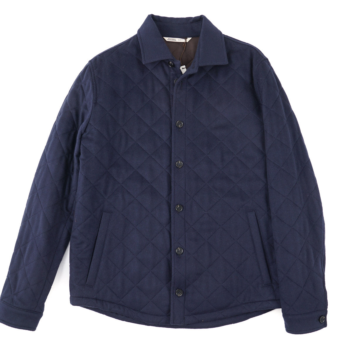 Maurizio Baldassari Quilted Cashmere Overshirt - Top Shelf Apparel