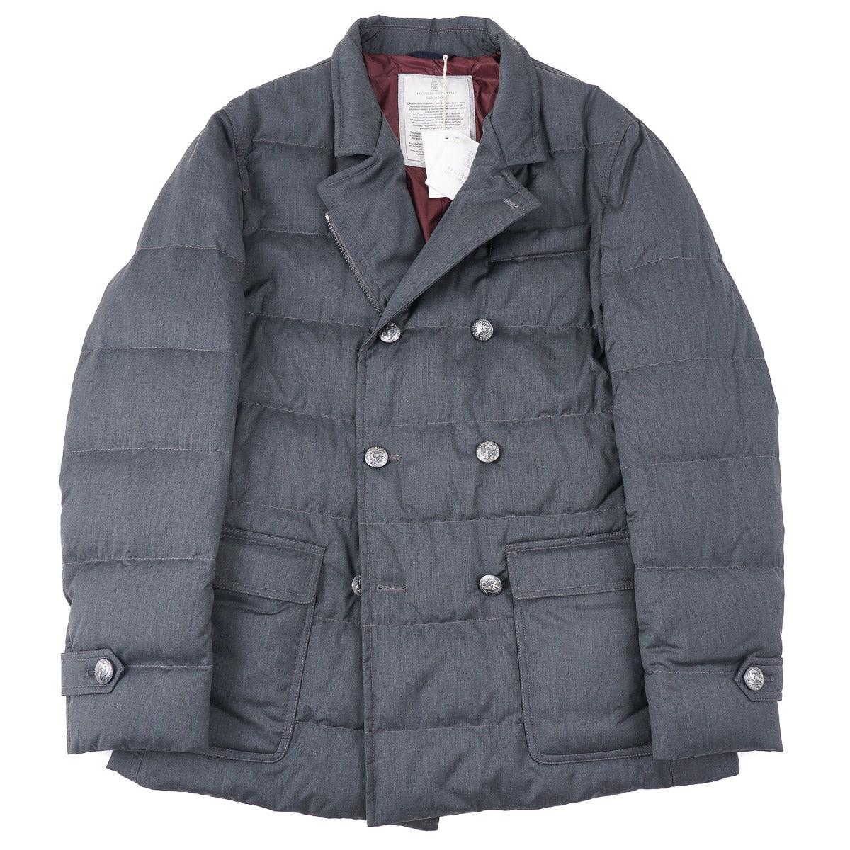 Brunello Cucinelli Quilted Down-Filled Peacoat – Top Shelf Apparel