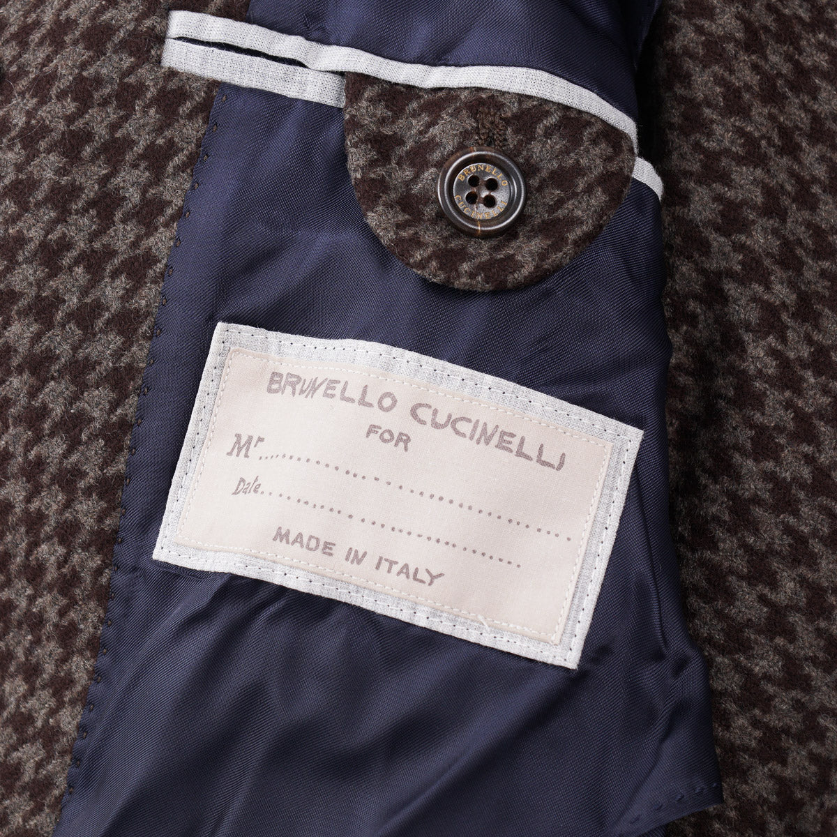 Brunello Cucinelli Houndstooth Wool Peacoat - Top Shelf Apparel