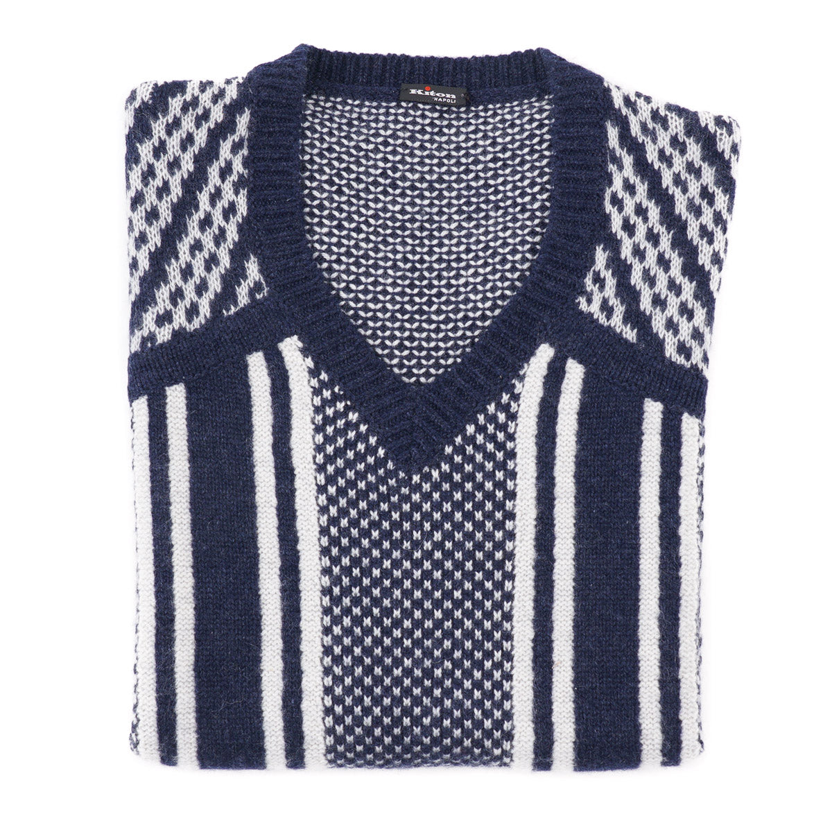 Kiton Patterned Cashmere Sweater Vest - Top Shelf Apparel
