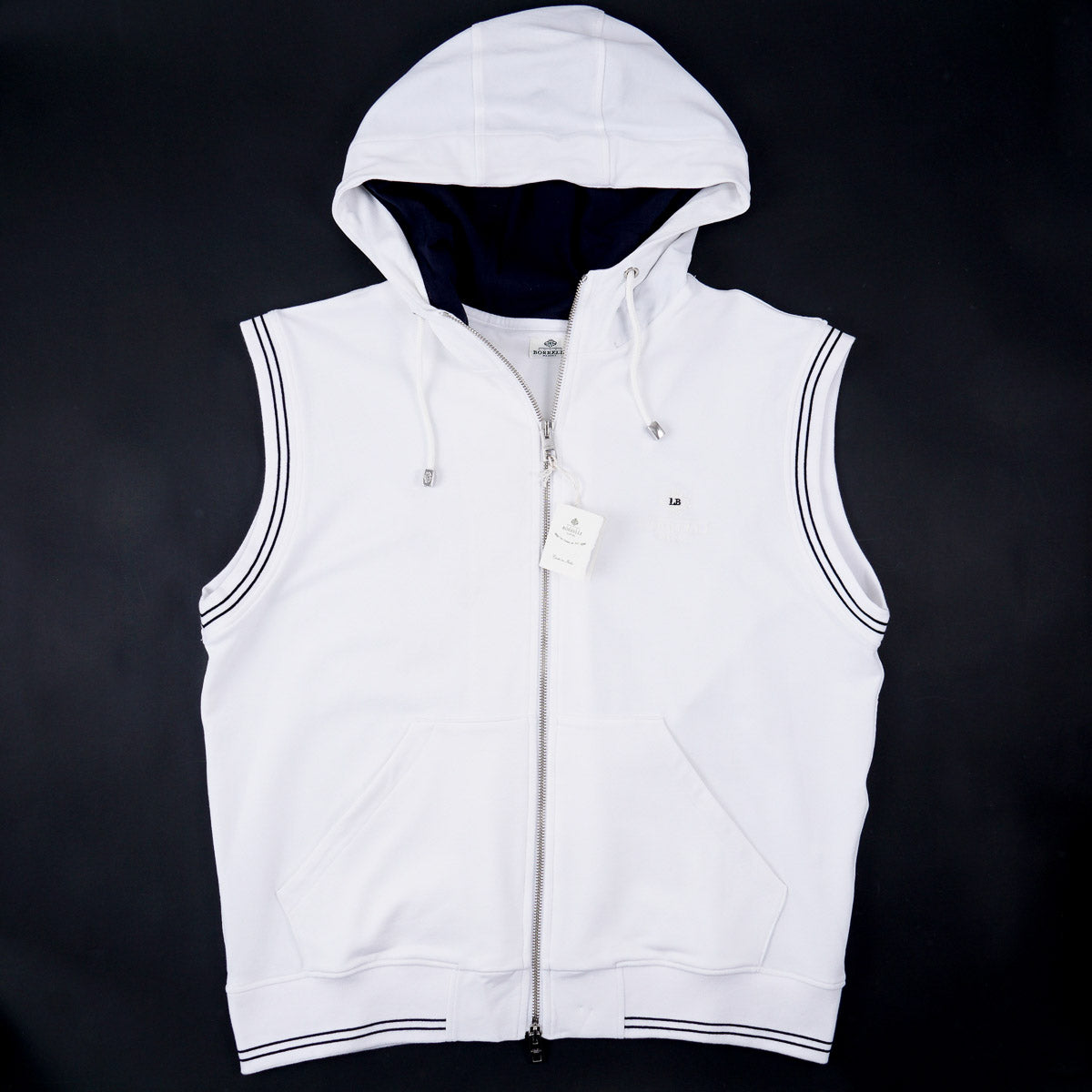 Borrelli Sleeveless Hooded Sweatshirt