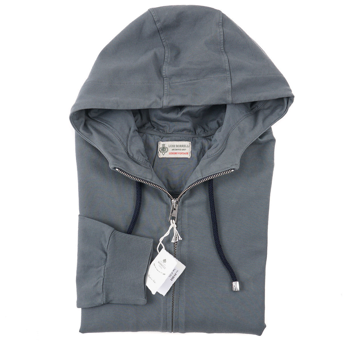 Borrelli Full-Zip Hooded Sweatshirt