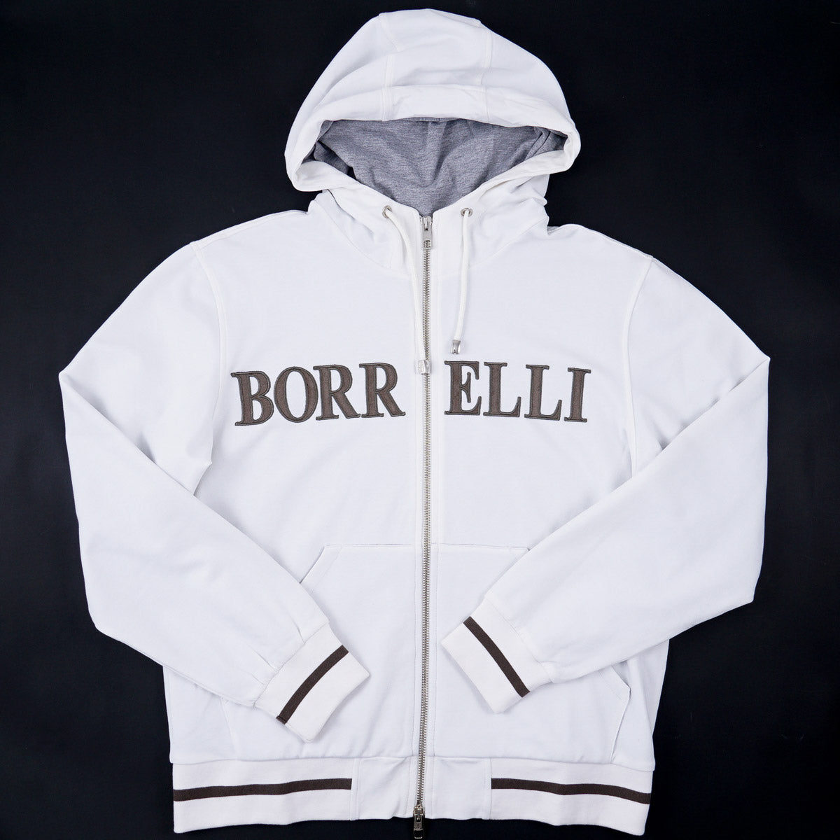 Borrelli Full-Zip Hooded Sweatshirt