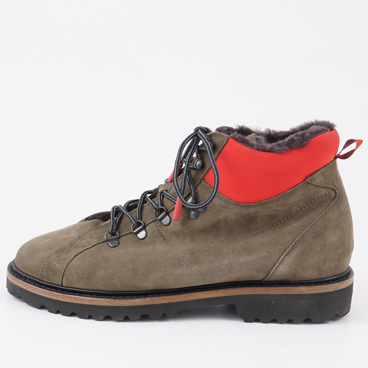 Kiton Fur-Lined Suede Hiking Boots - Top Shelf Apparel