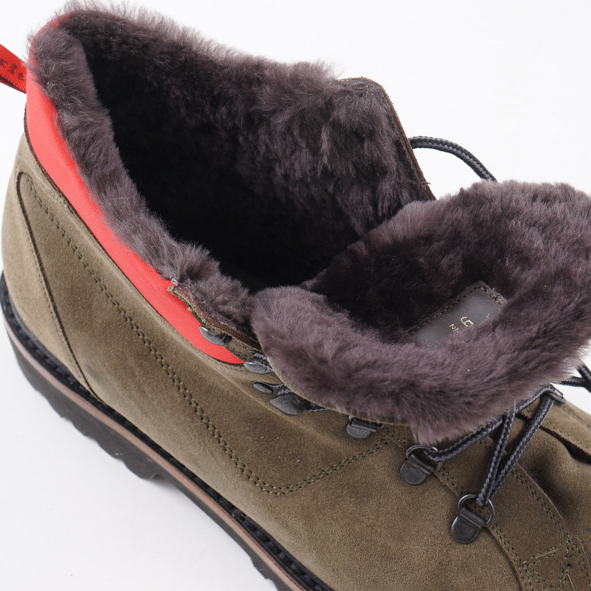 Kiton Fur-Lined Suede Hiking Boots - Top Shelf Apparel