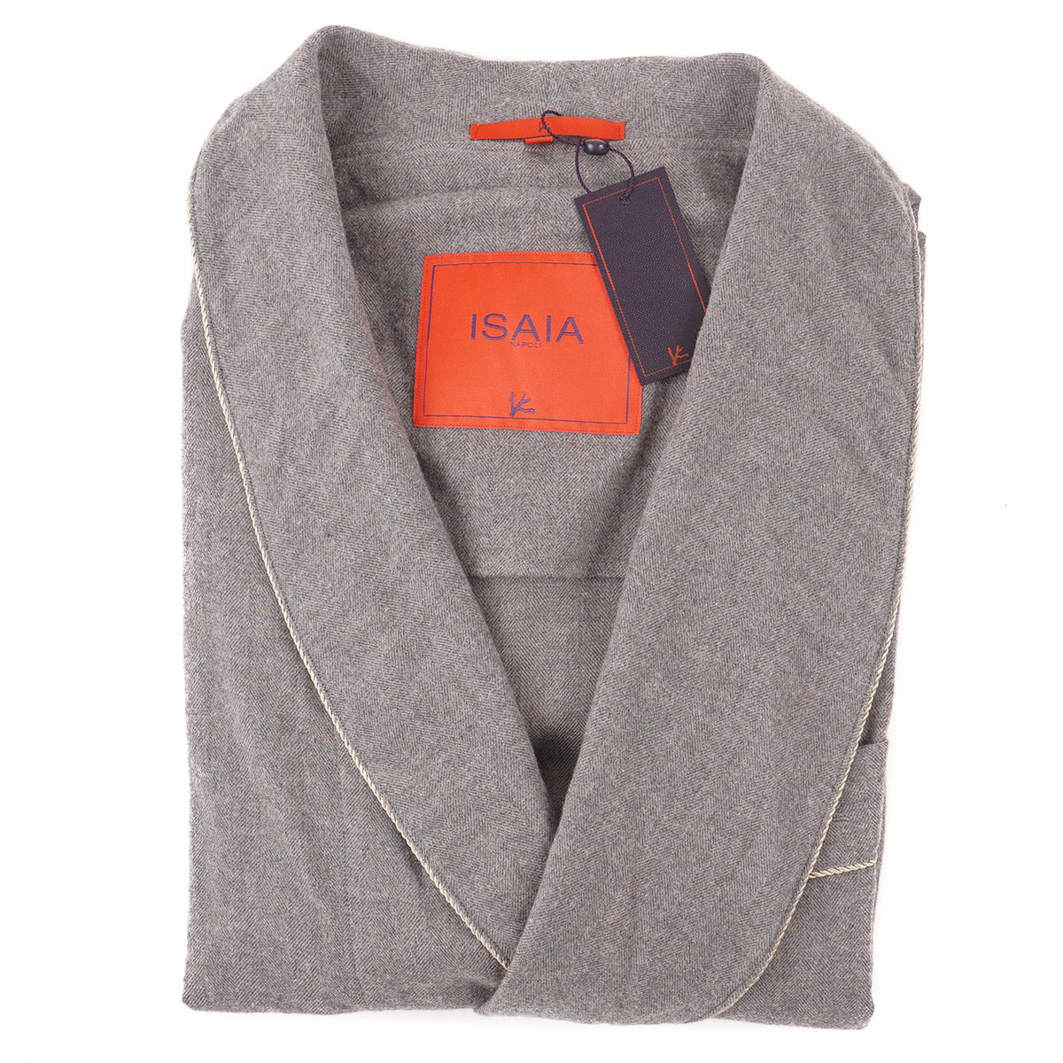 Isaia Flannel Cotton Housecoat Robe - Top Shelf Apparel