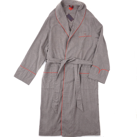 Isaia Flannel Cotton Belted Robe - Top Shelf Apparel