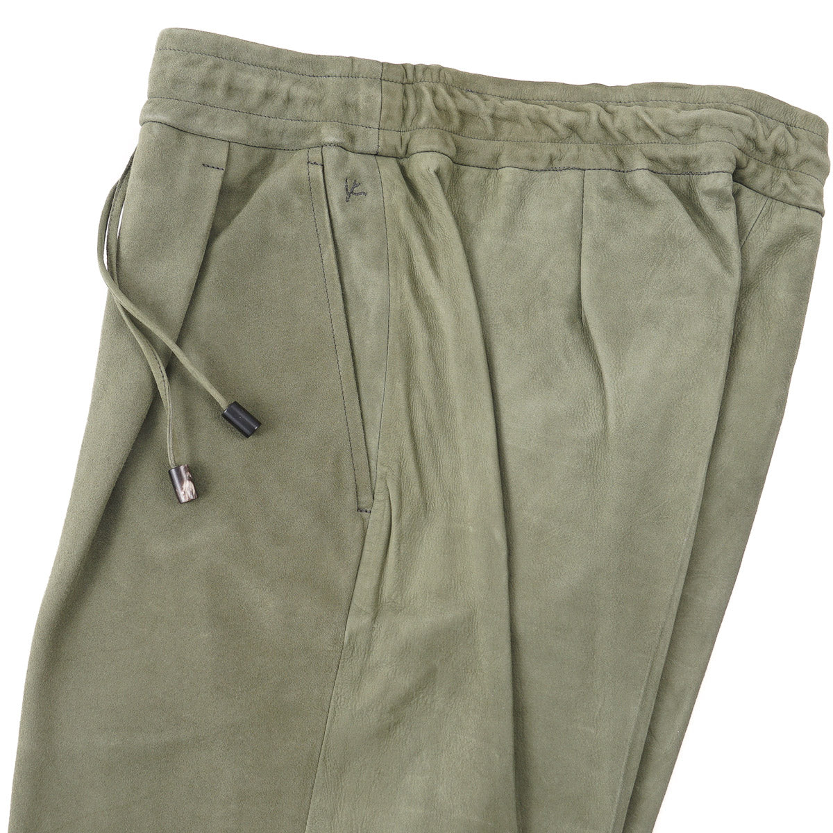 Isaia Lamb Suede Drawstring Jogger Pants - Top Shelf Apparel