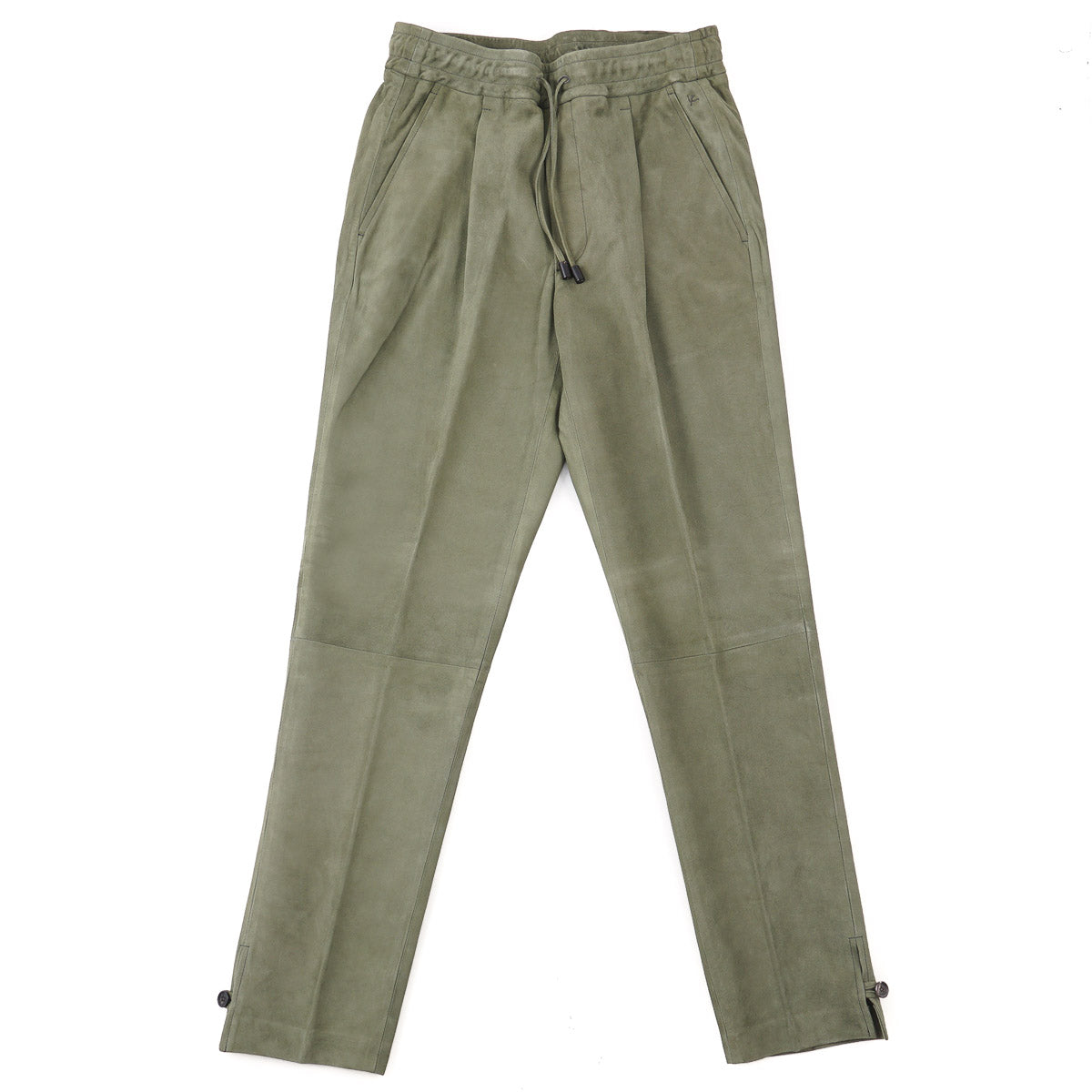 Isaia Lamb Suede Drawstring Jogger Pants - Top Shelf Apparel