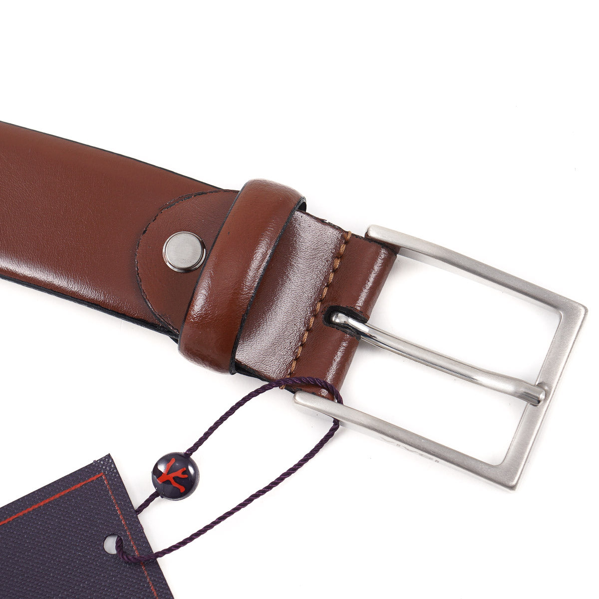 Isaia Brown Calf Leather Belt - Top Shelf Apparel