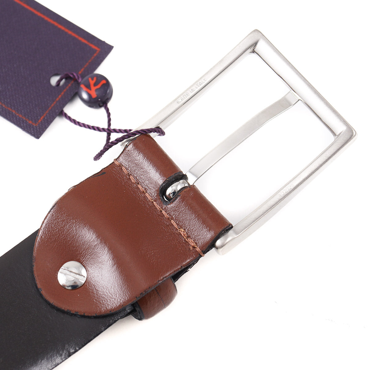 Isaia Brown Calf Leather Belt - Top Shelf Apparel