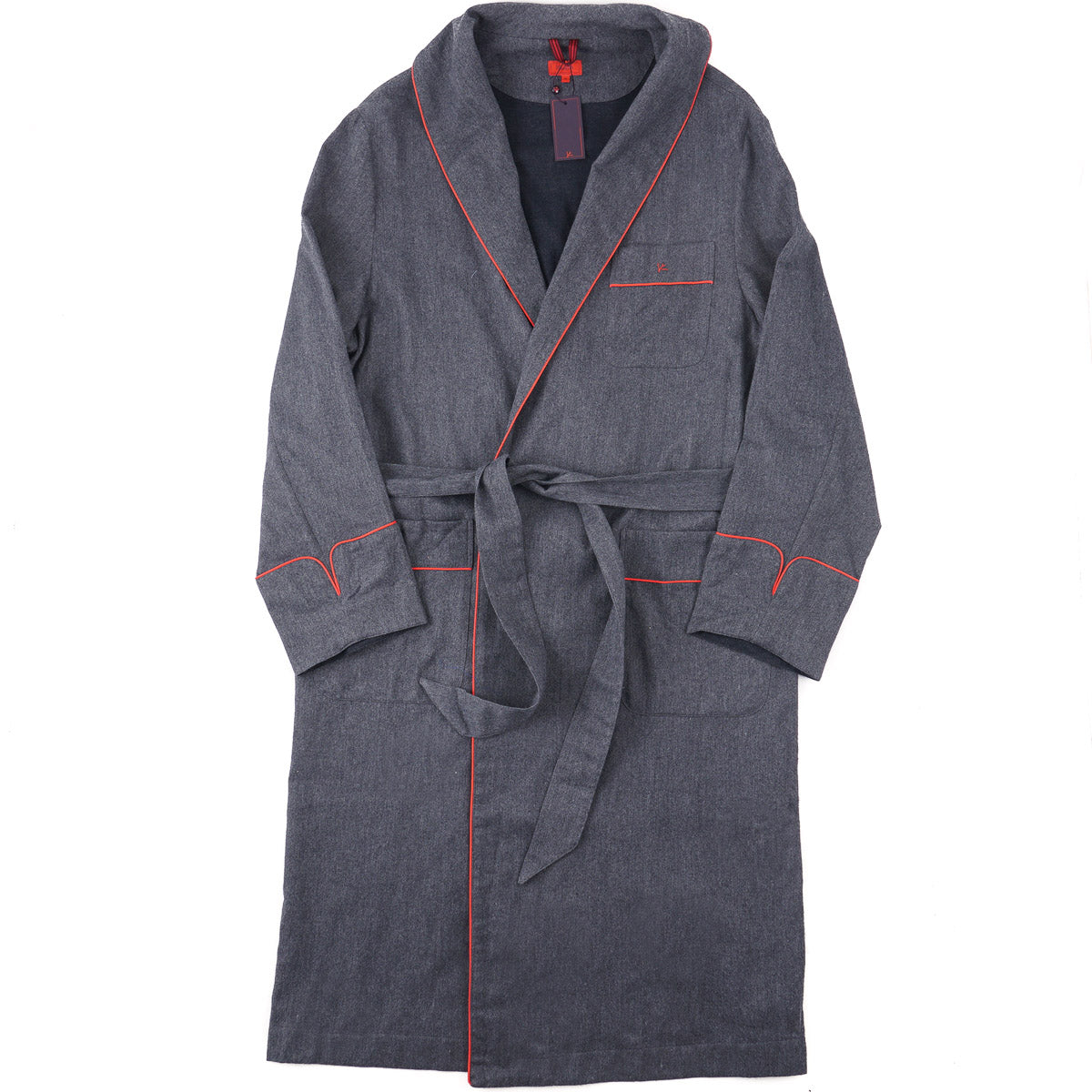 Isaia Flannel Cotton Belted Robe - Top Shelf Apparel