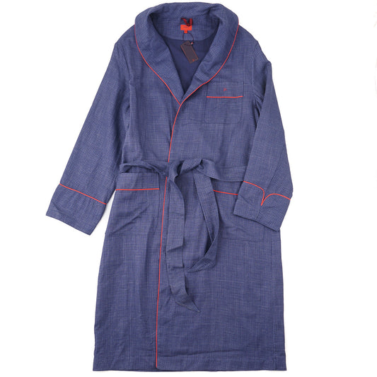 Isaia Wool-Silk-Linen Belted Robe - Top Shelf Apparel