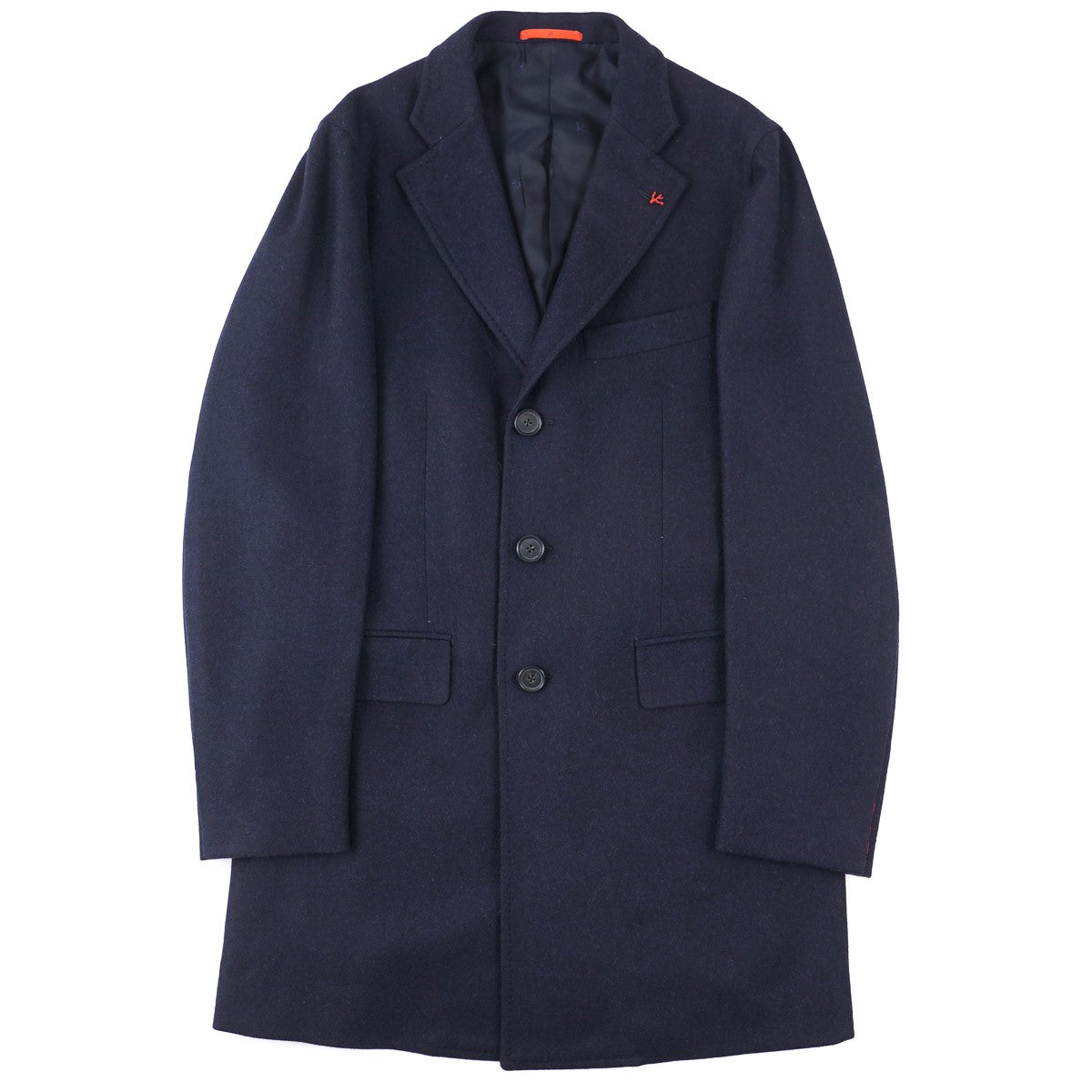 Isaia Slim-Fit Navy Wool Overcoat - Top Shelf Apparel