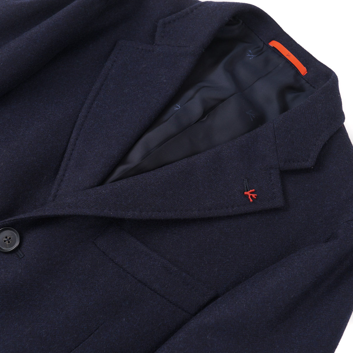 Isaia Slim-Fit Navy Wool Overcoat - Top Shelf Apparel