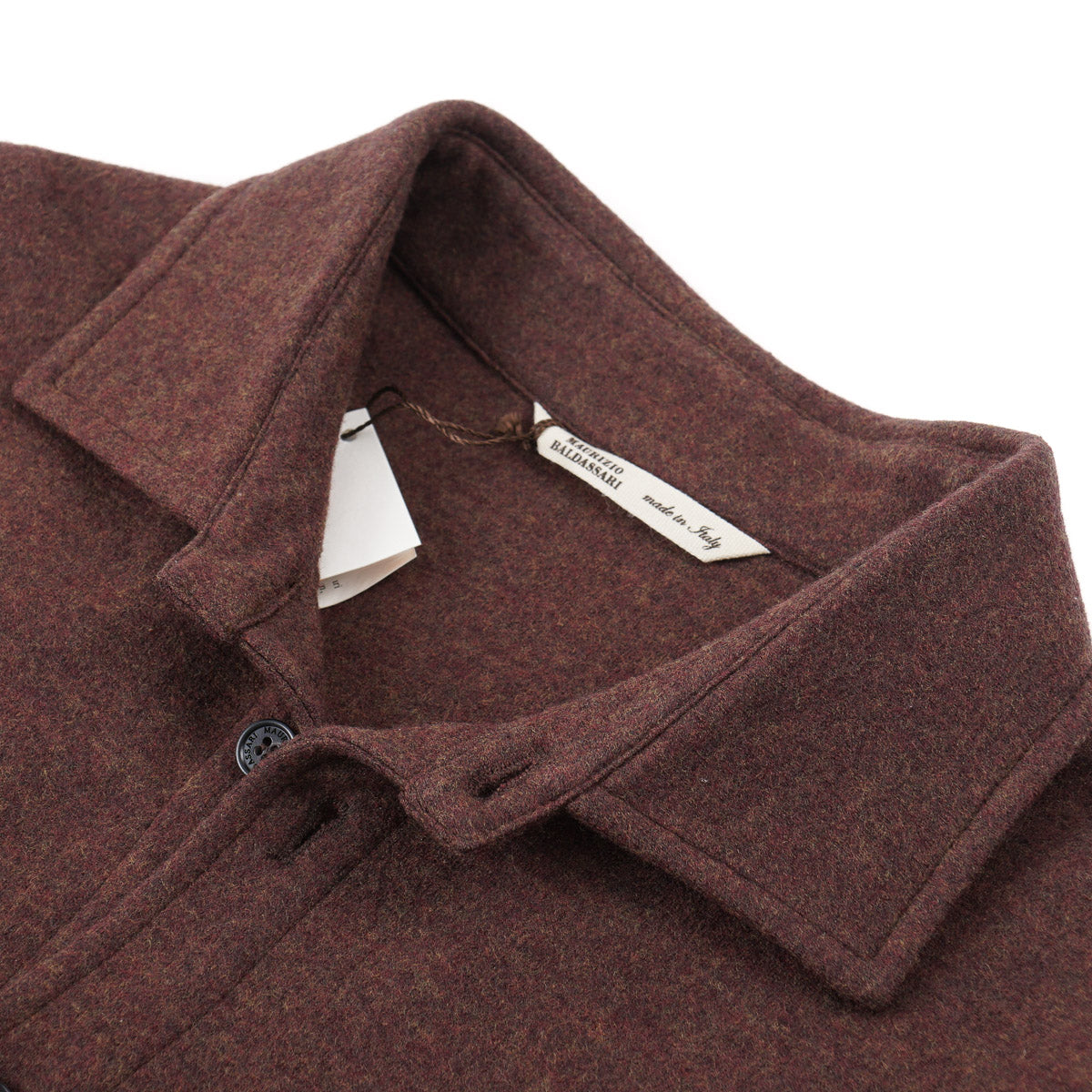 Maurizio Baldassari Flannel Wool Overshirt - Top Shelf Apparel