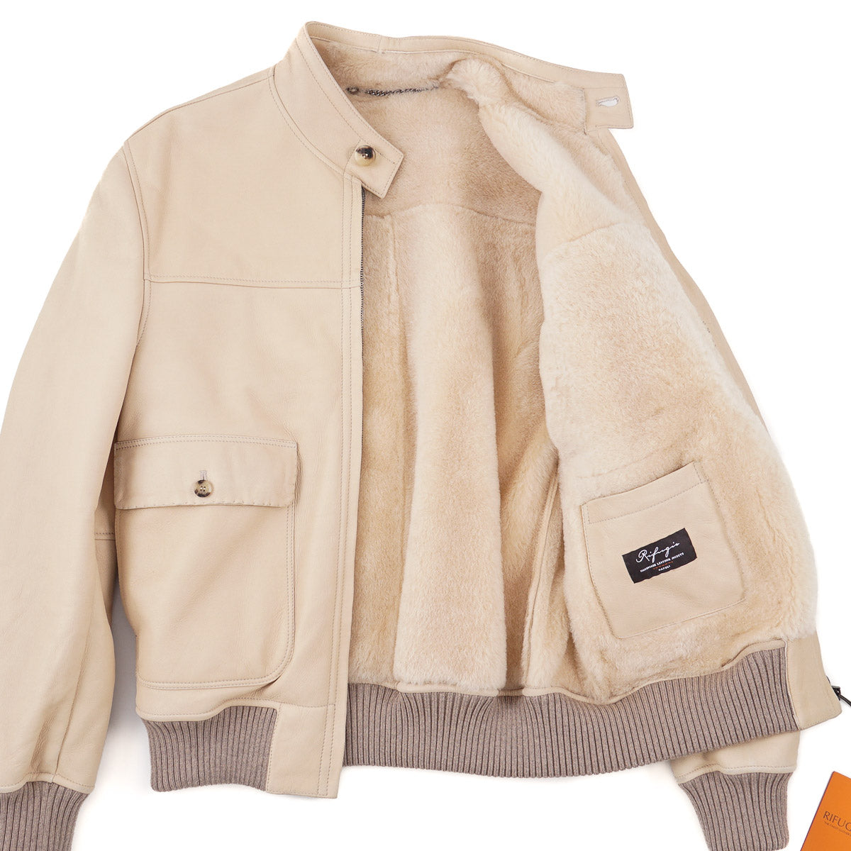 Rifugio Shearling Leather Bomber Jacket - Top Shelf Apparel