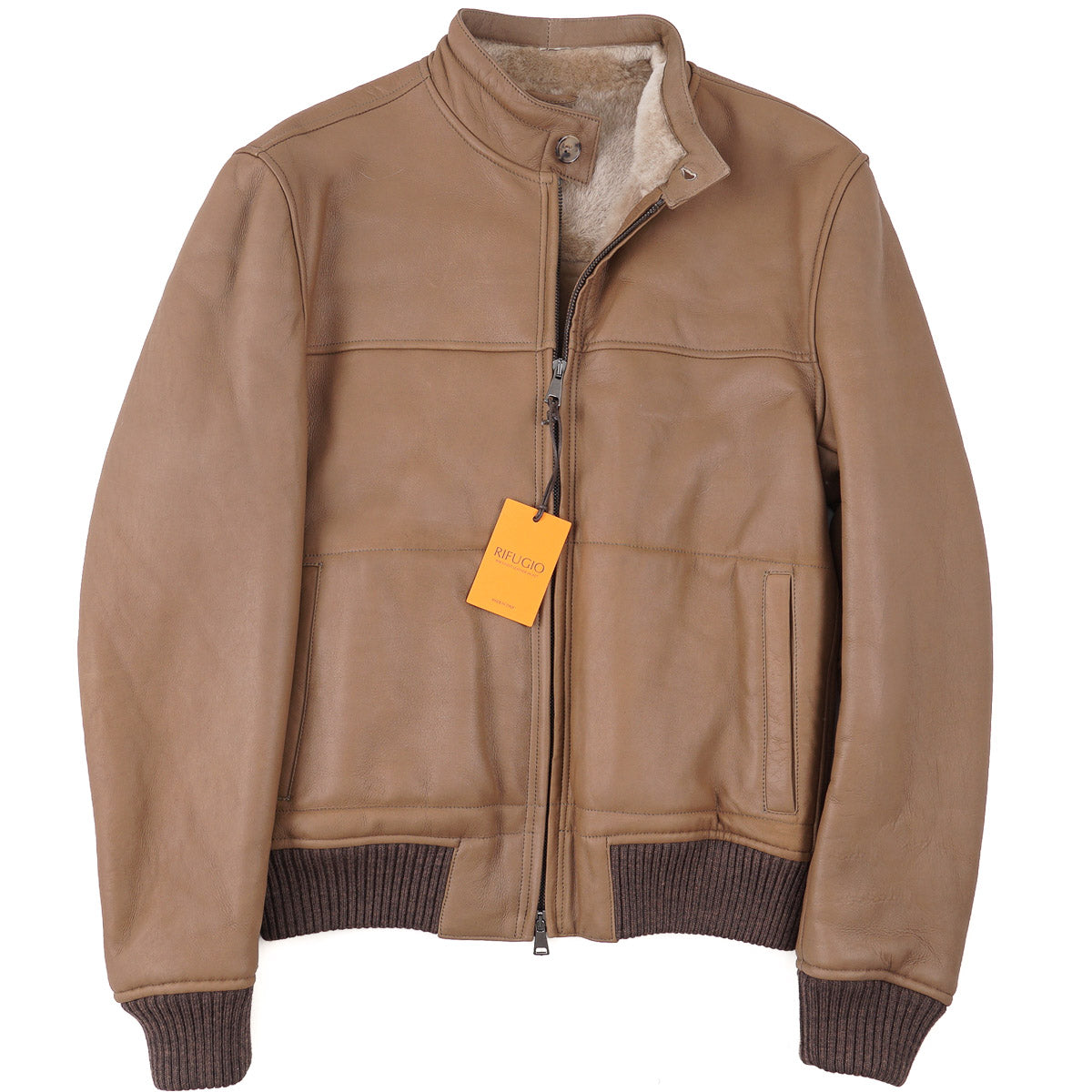 Rifugio Shearling Leather Bomber Jacket - Top Shelf Apparel