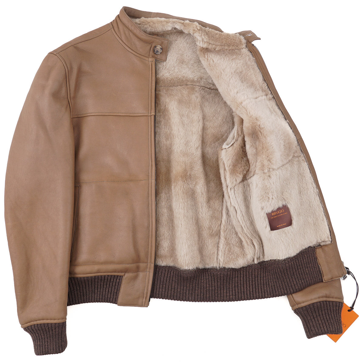 Rifugio Shearling Leather Bomber Jacket - Top Shelf Apparel