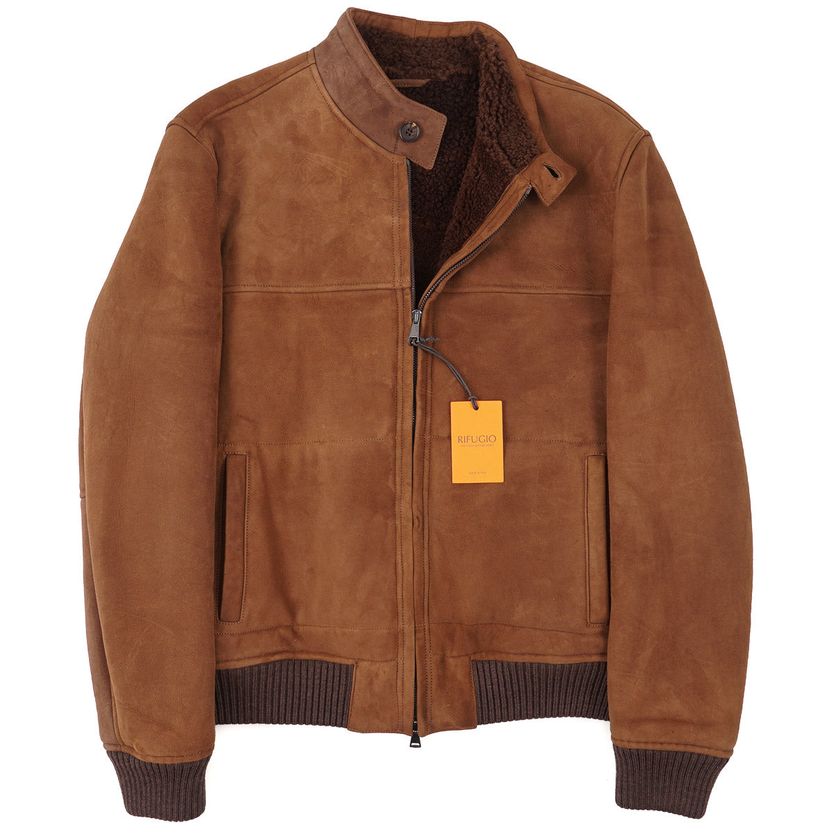 Rifugio Shearling Leather Bomber Jacket - Top Shelf Apparel